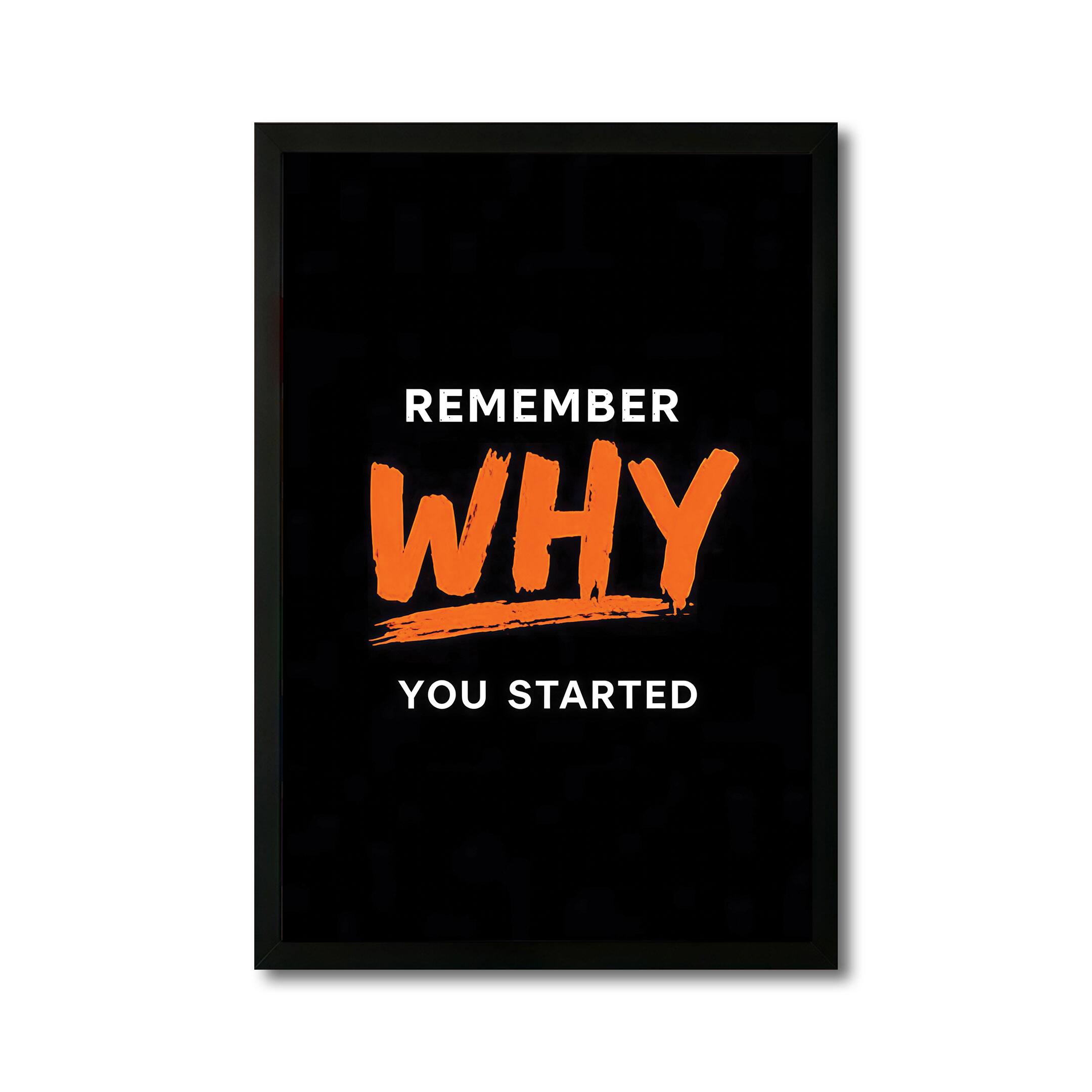 The Castle Decor Remember Why You Started Wall Art 8x12 Inch - The Castle Decor