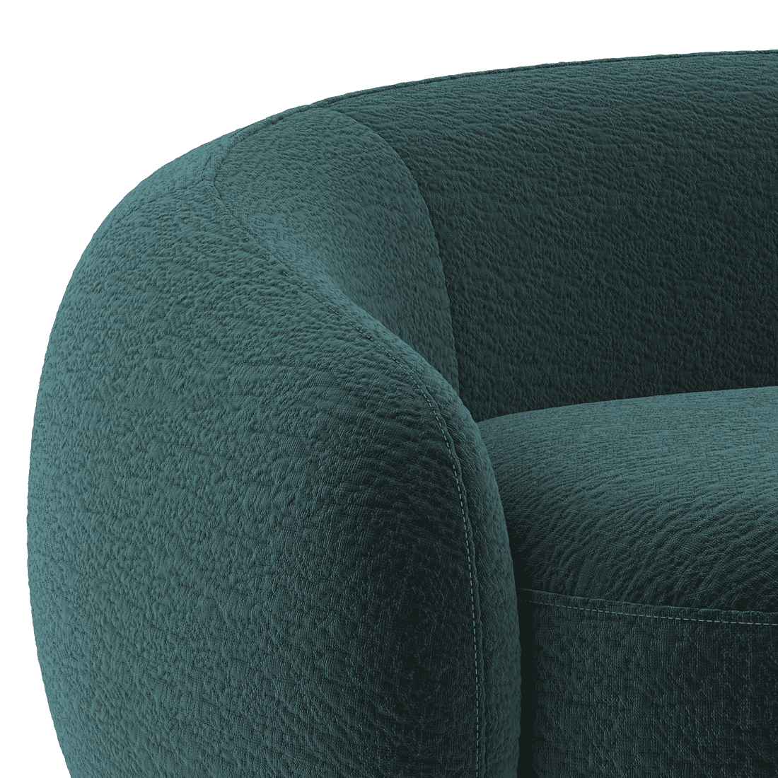 Mia 3 Seater Fabric Sofa In Deep Forest Green