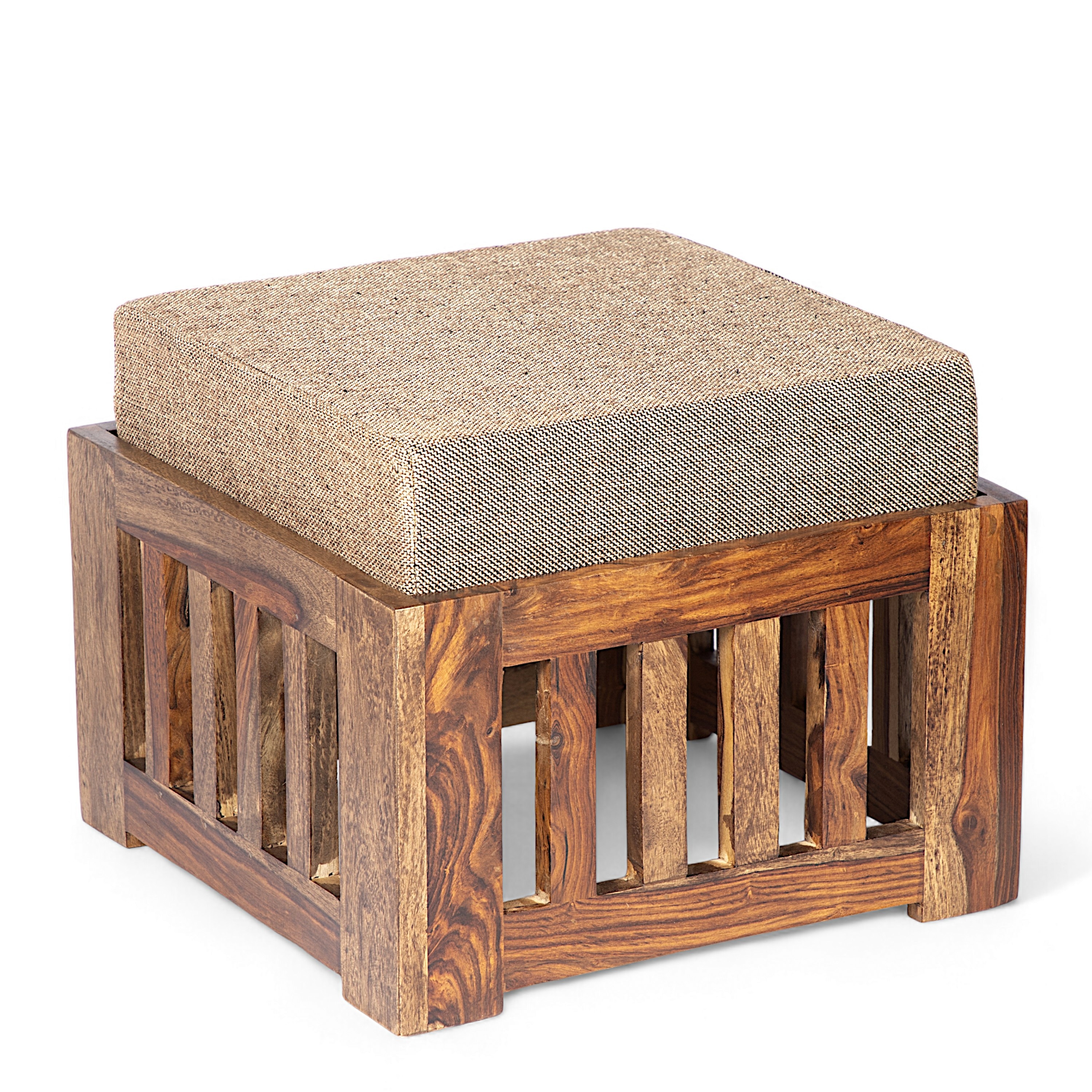 Blane Sheesham Wood 4 Seater Coffee Table Set In Teak Finish