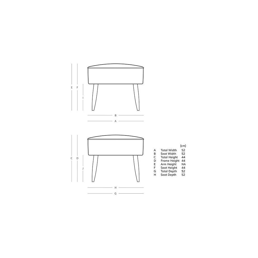 Billie Ottoman Color in Black