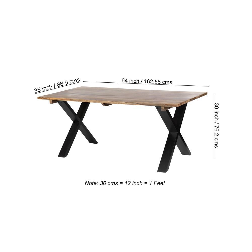 Rosslyn Sheesham Wood Mid Century 4 Seater Dining Table Set With Teak