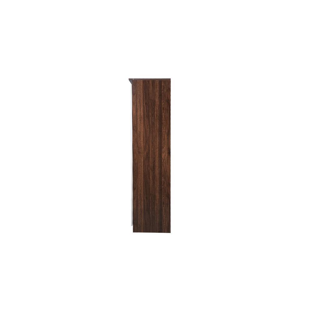 Meridian engineered wood two door wardrobe with Columbian walnut finish
