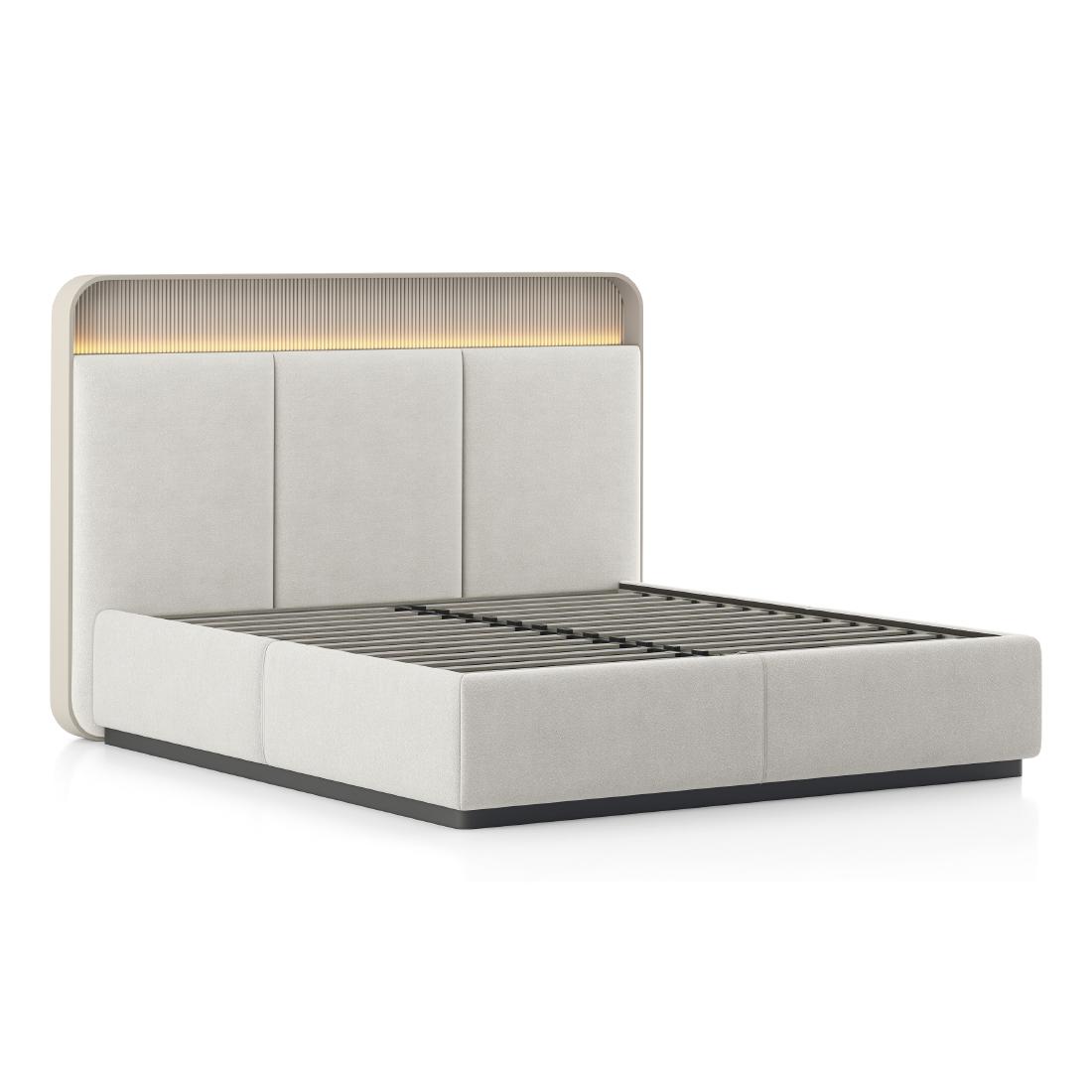 Valeria Upholstered King Bed With Hydraulic Storage