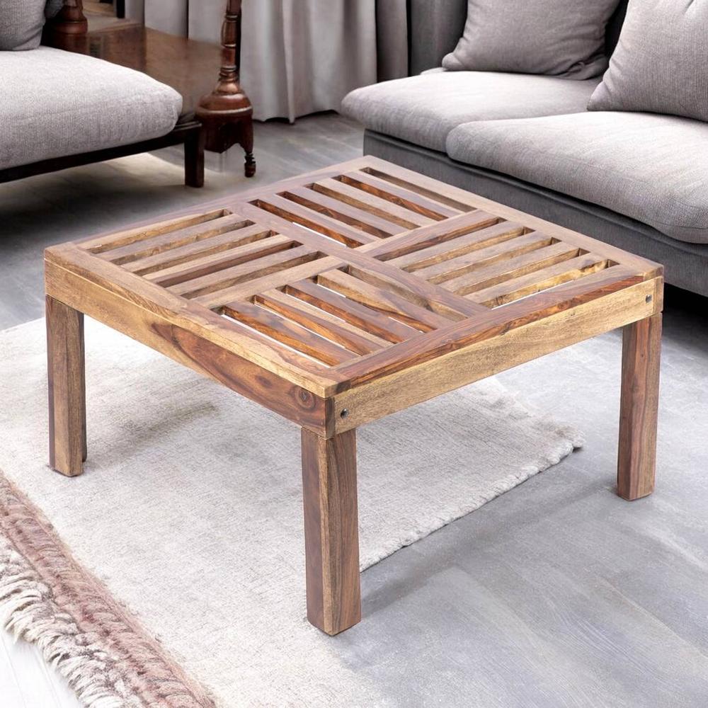 Sydney Sheesham Wood Coffee Table In Teak Finish