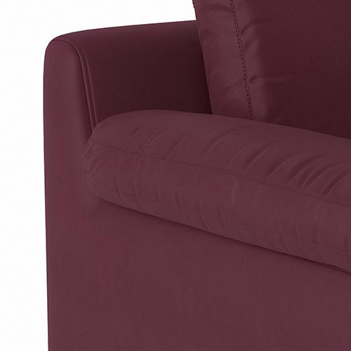 Esquel 2 Seater Leatherette Sofa in Burgundy Colour