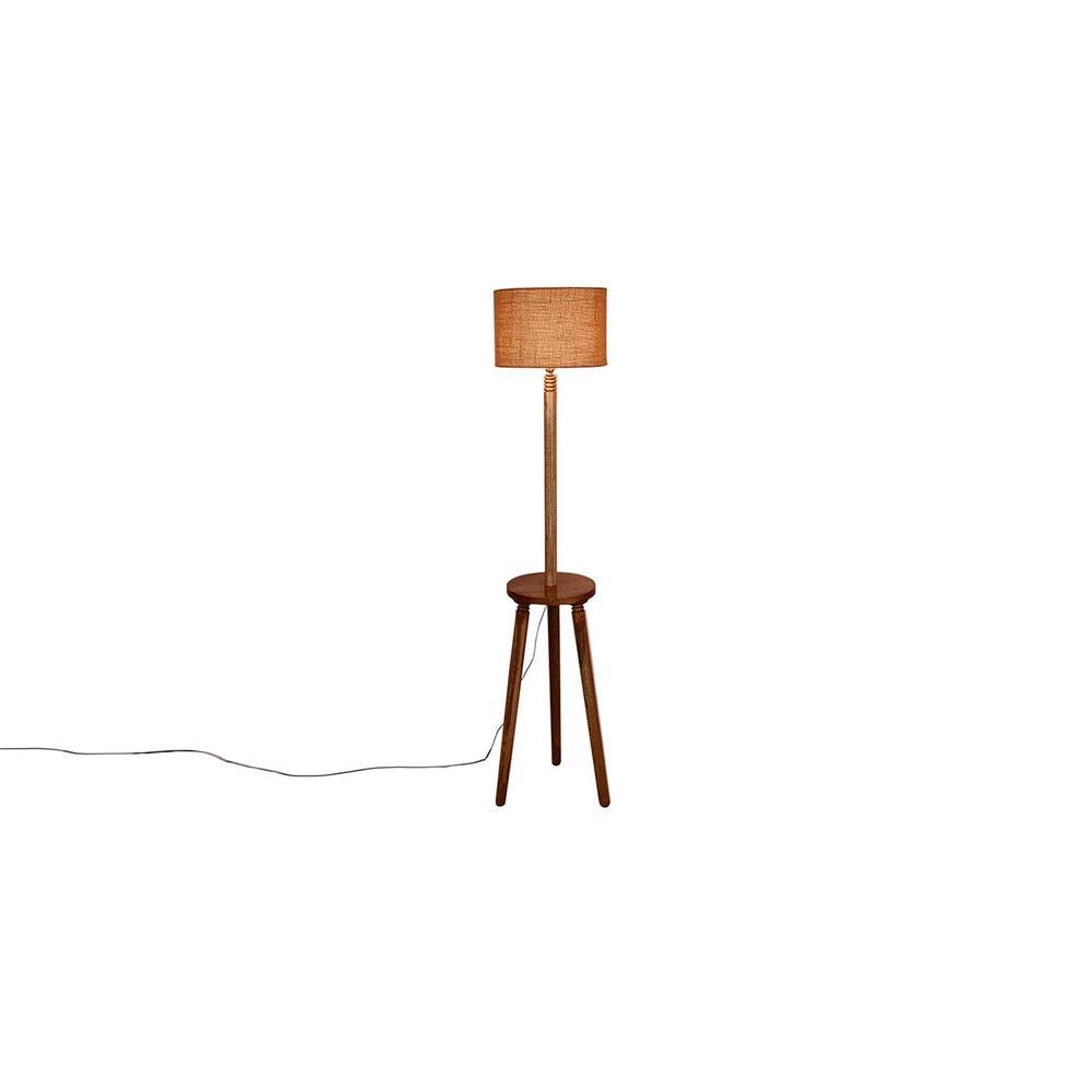 Harmon Beige Cotton Shade Floor Lamp