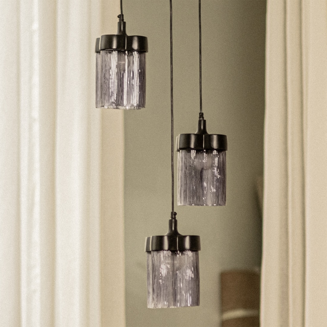 Furrow Cluster of 3 Handcrafted Hanging Lamp - Orange Tree