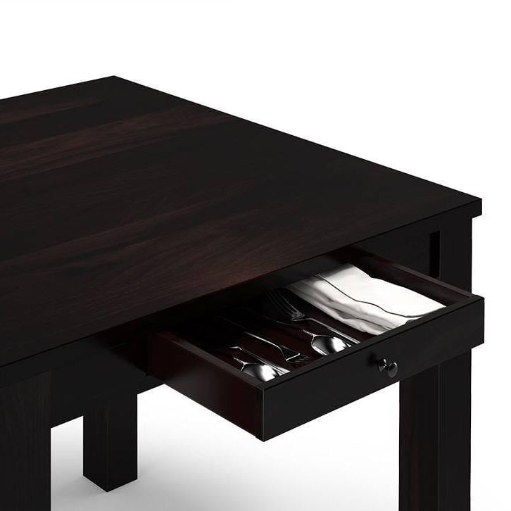 Arabia - Oribi 4 Seater Storage Dining Table Set (Colour- Burnt Orange , Finish- Mahogany)
