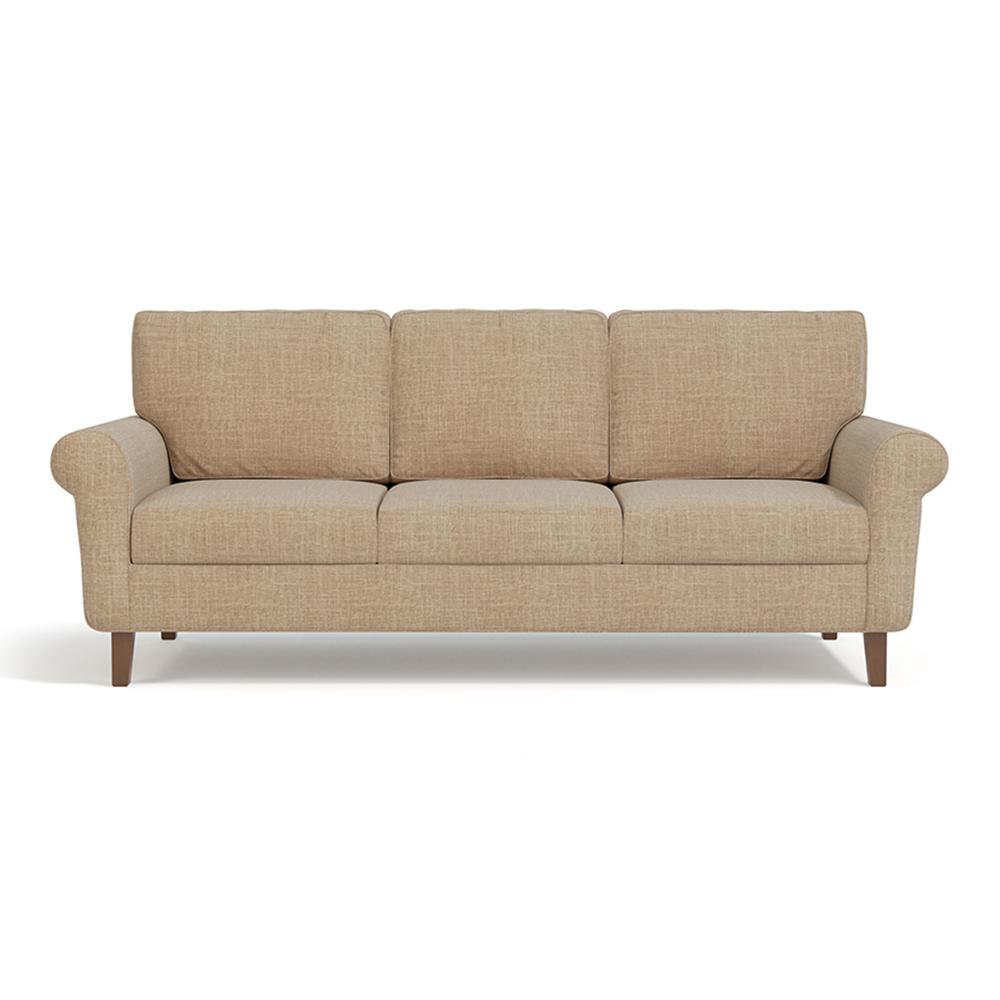 Oxford 3 Seater Fabric Sofa in Sandshell Beige Colour