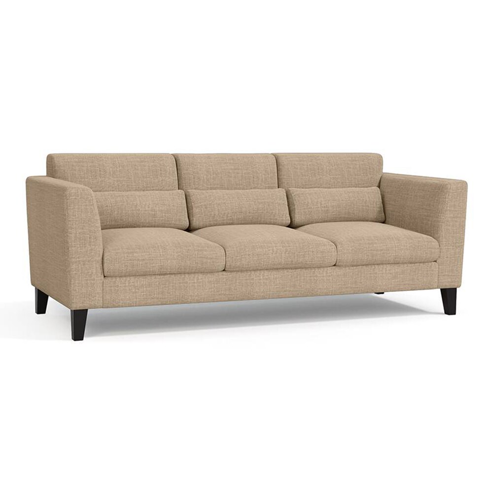 Lewis 3 Seater Fabric Sofa in Sandshell Beige Colour