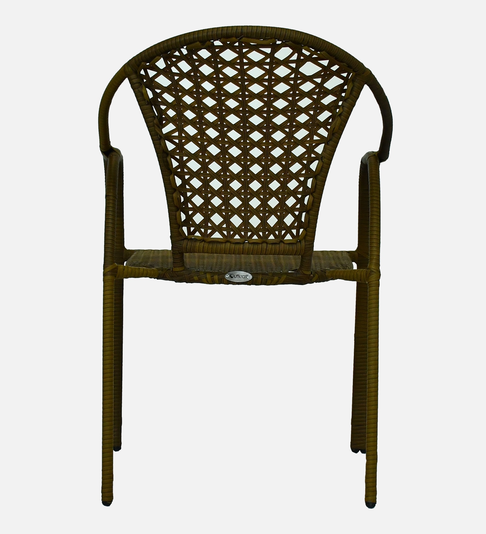 Esperance  Wicker Table And Chair Set In Beige And Brown Dual Tone Finish