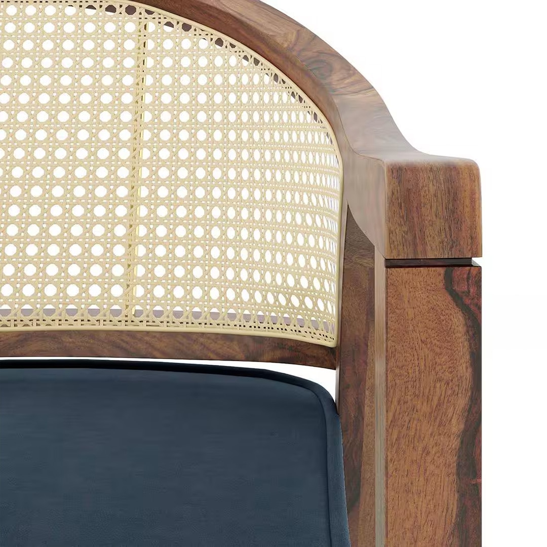 Hayworth Lounge Chair in Sea Port Blue Velvet Colour