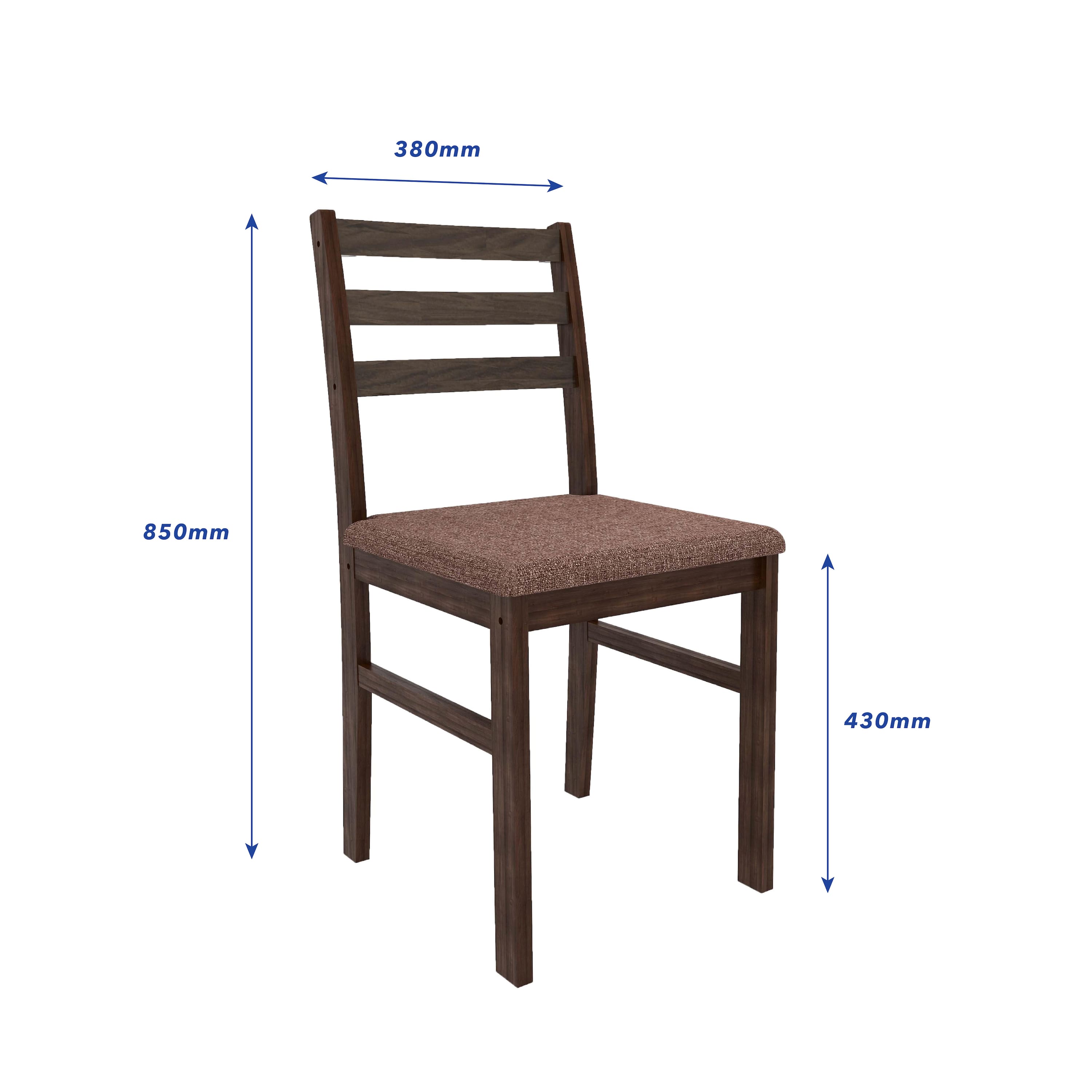 Seattle Starter Dining Set 1+4 (Rubberwood, Dark Cappuccino Finish)