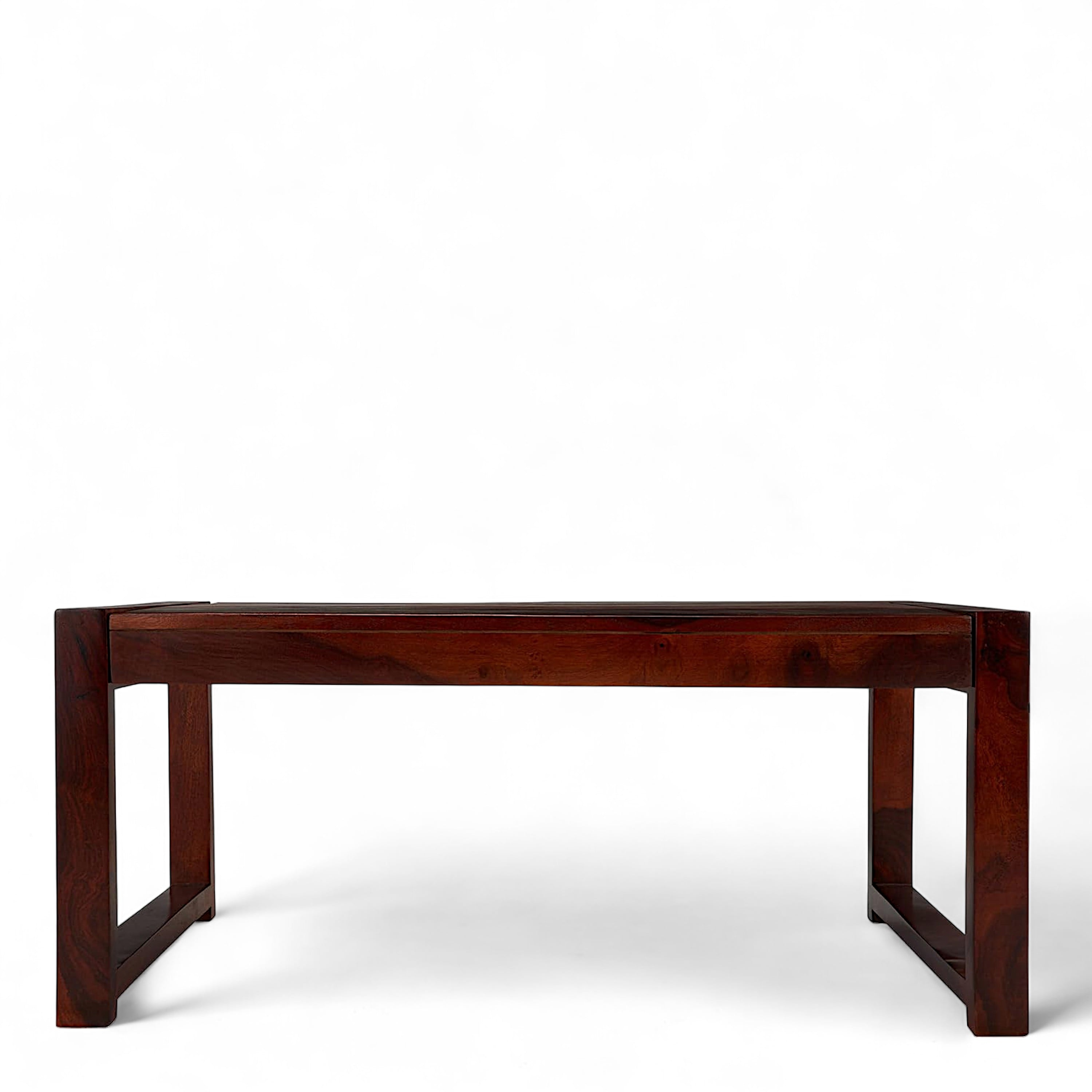Hamstreet Sheesham Wood Contemporary Rectangle Coffee Table In Honey Finish