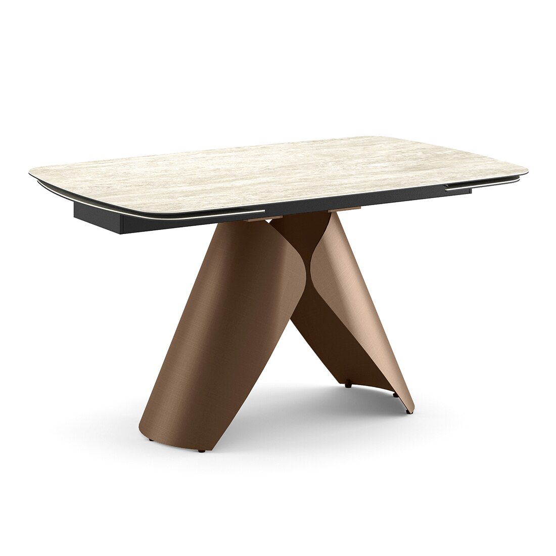 Aeris Ceramic 6 to 8 Seater Extendable Dining Table With Beck Dining Chair