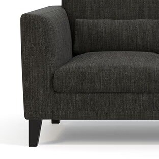 Lewis Sofa (Colour : Graphite Grey, Cushion : Soft, Seater : 3+1+1)