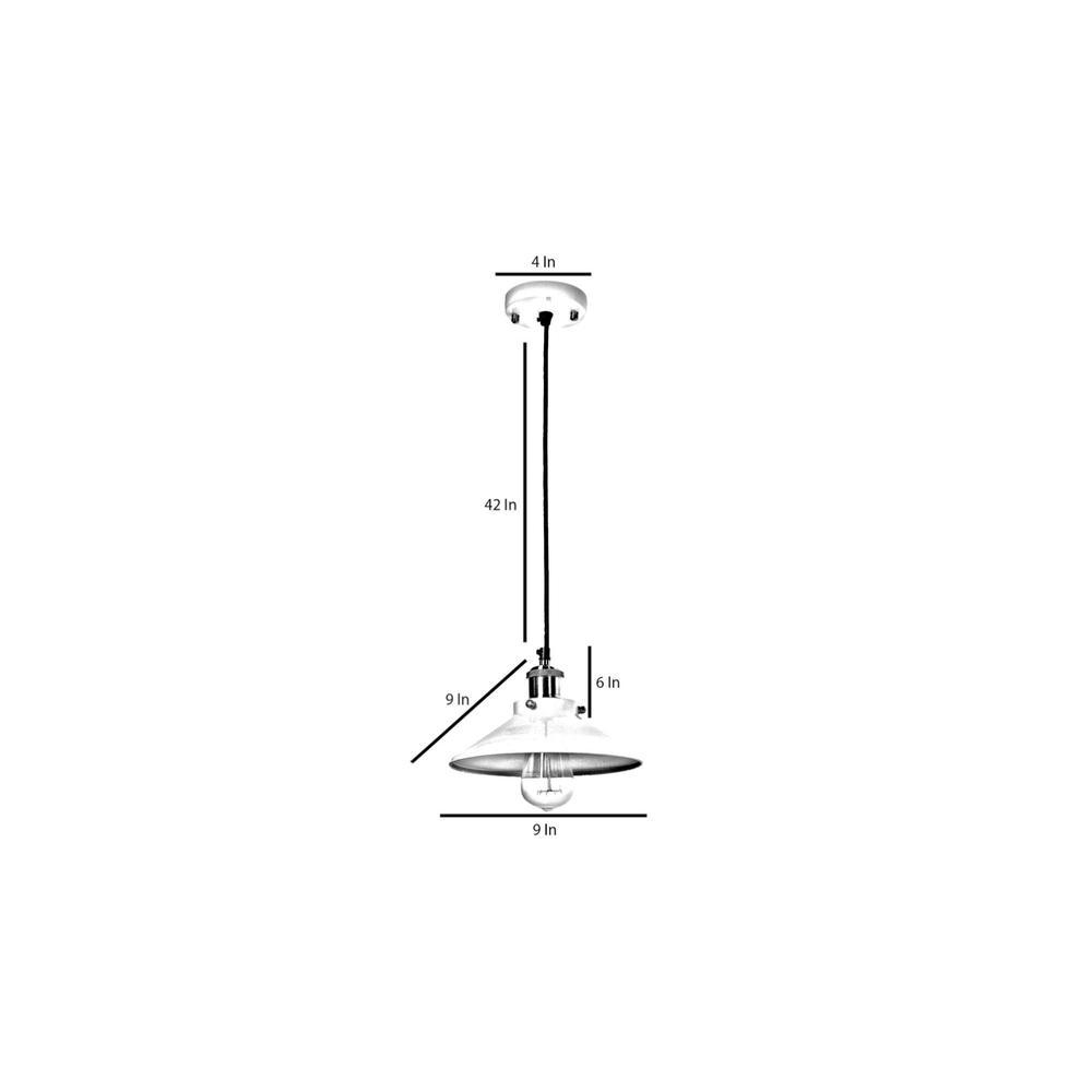 Nora White Metal Single Hanging Light