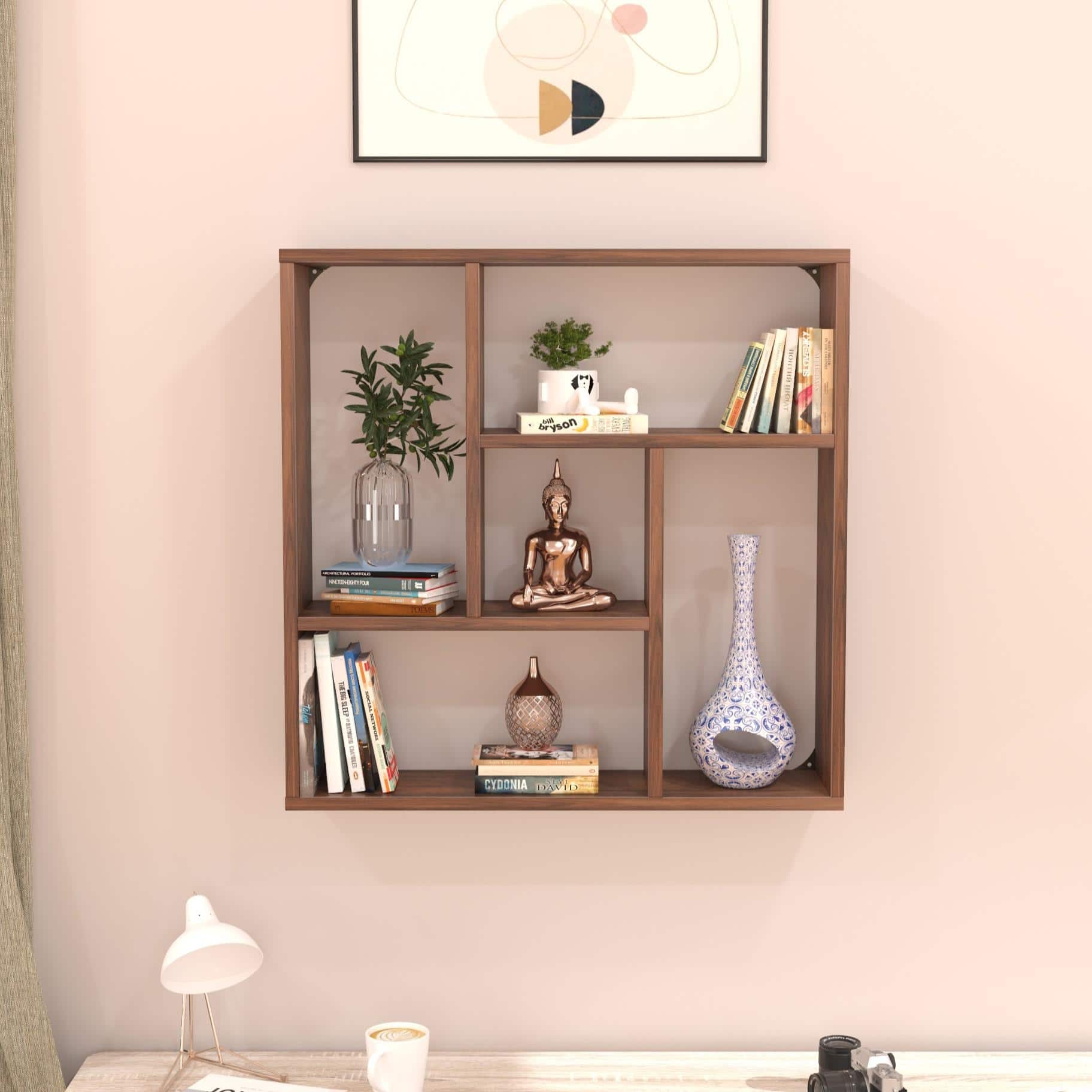 Javis Engineered Wood Wall In Brown Maple Finish