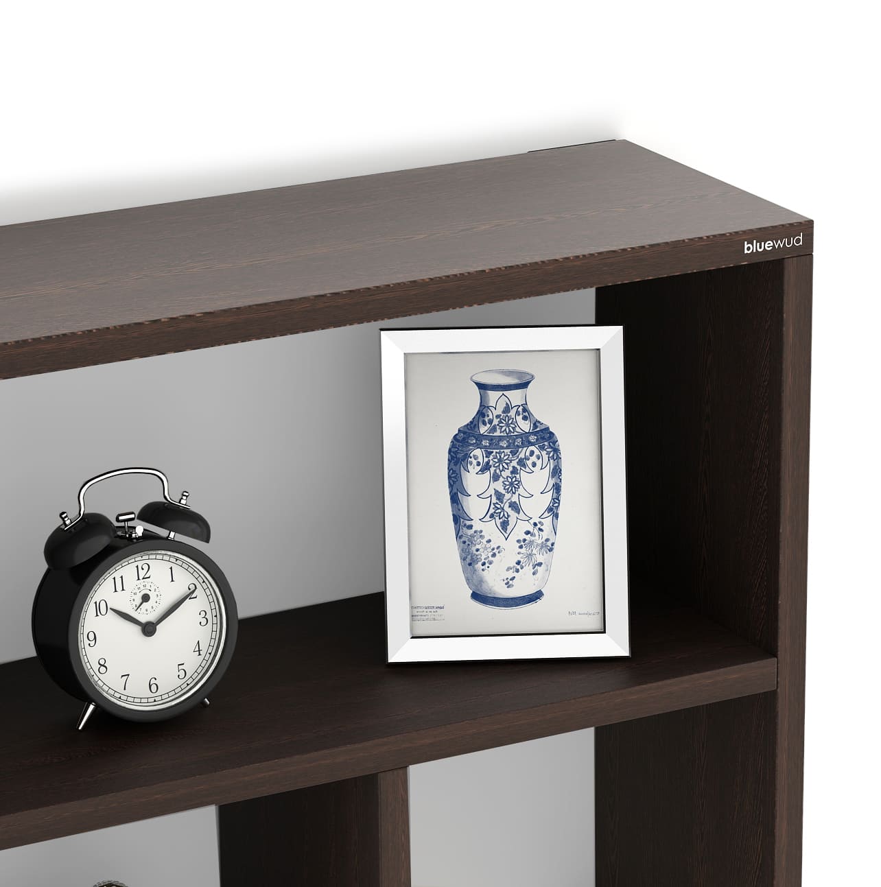 BLUEWUD Javies Engineered Wood Multipurpose Wall Decor Shelf, Display Rack (Wenge)