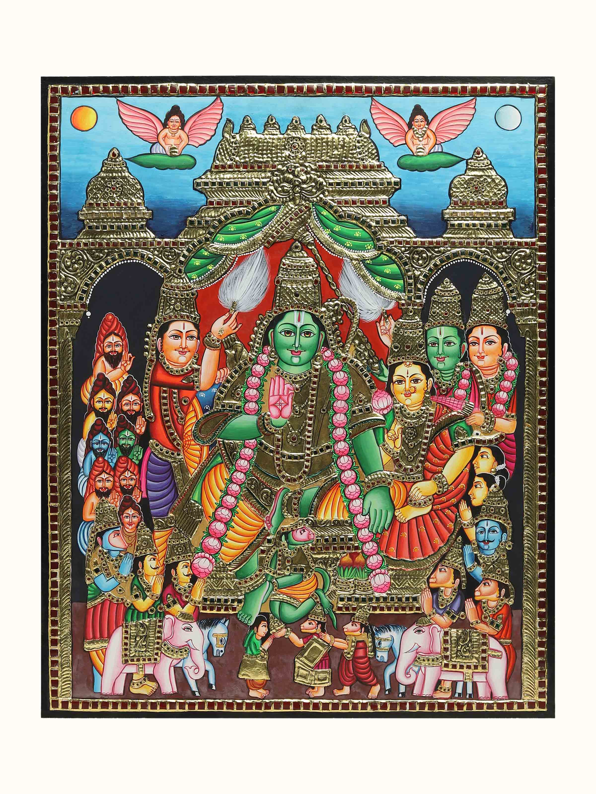 Sri Rama Pattabhishekam Thanjavur Painting