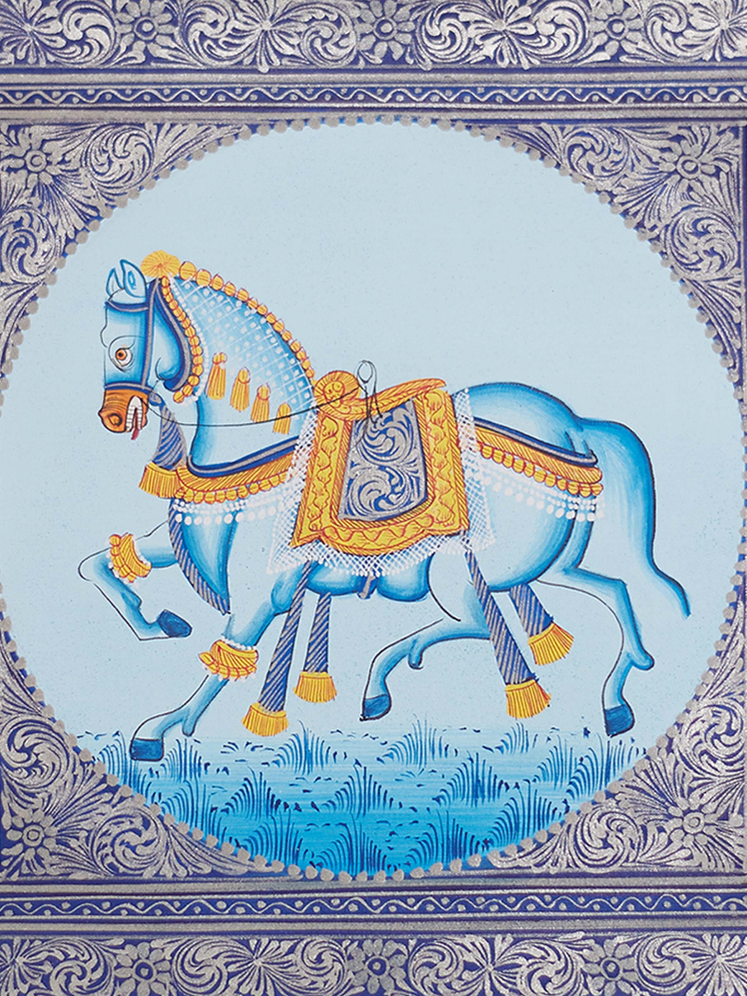Single Horse Miniature Painting
