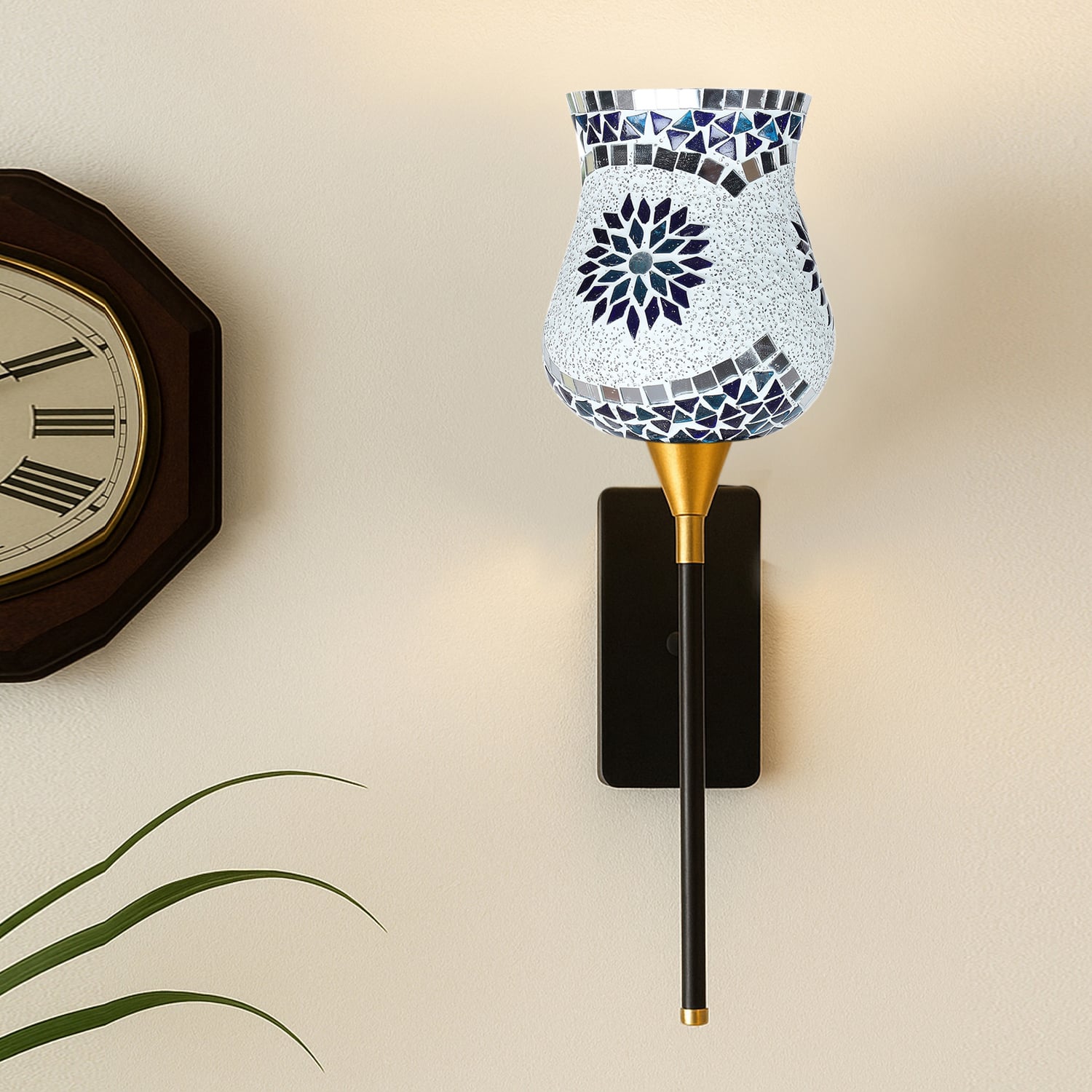 Devansh Metal Electric Wall Light in Black Colour with Multi Shade Count of 1 Light - Devansh