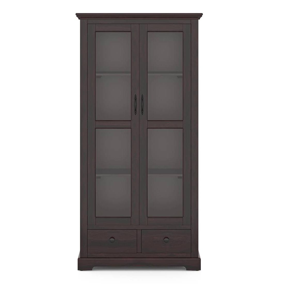 Alexandra Solid Wood Bookshelf In Mahogany Finish