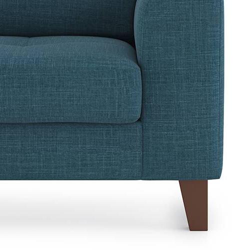 Verona Luxe 2 Seater Fabric Sofa in Colonial Blue Colour