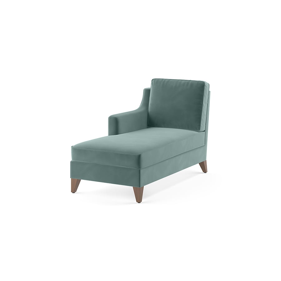 Abbey Sectional Sofa (Colour : Dusty Turquoise Velvet, Cushion : Hard, Seater : Left Aligned 3 Seater + Left Aligned Chaise)