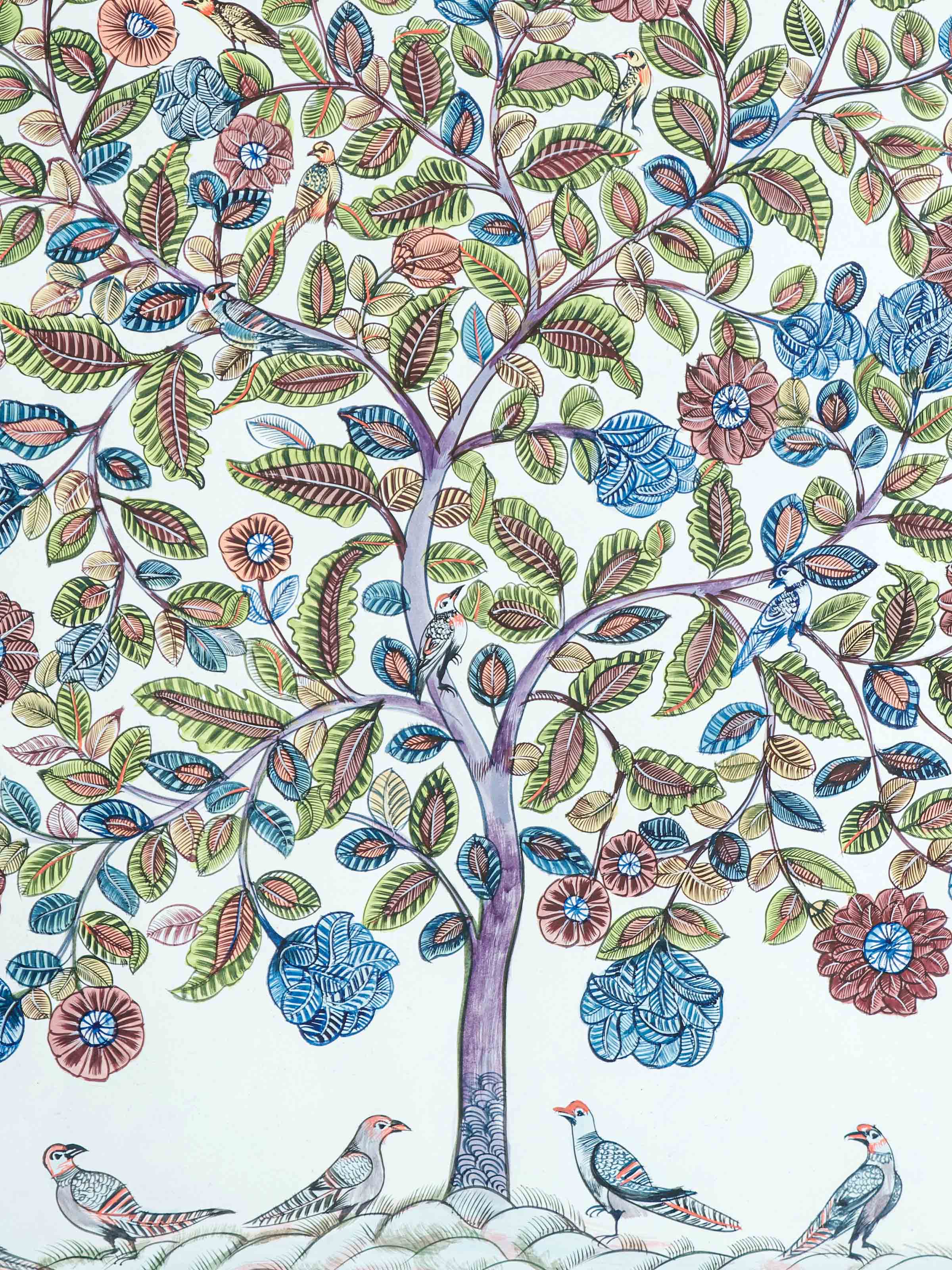 Tree with Birds Miniature Painting