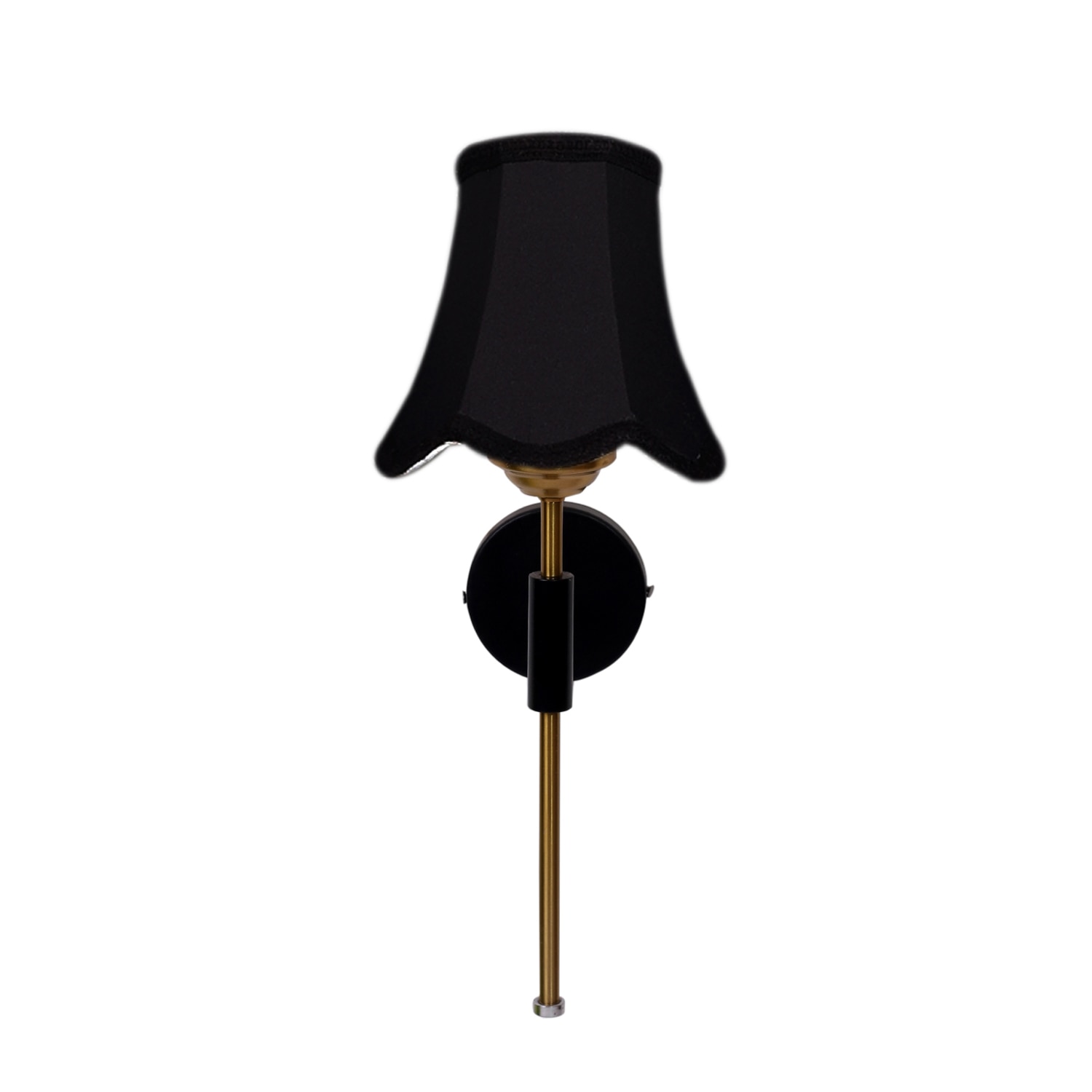 Devansh Metal Wall Mounted Lamp With Black Cotton Shade