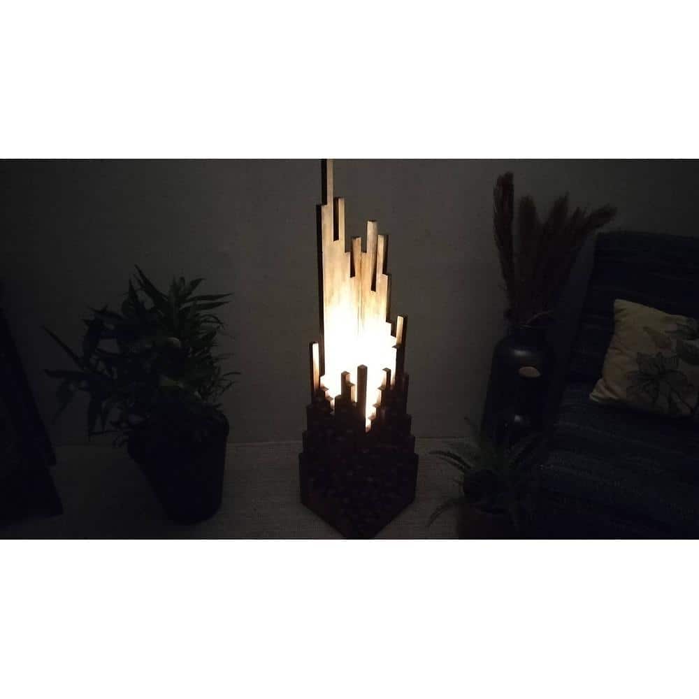 Emanate Beige Floor Lamp with Beige Base