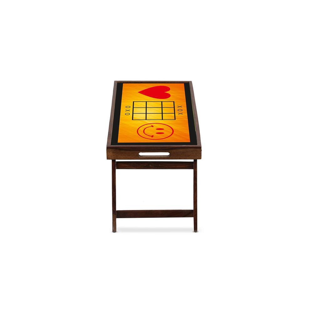 Tik Tak Solid Wood Bookshelf and Serving Tray In Multicolour