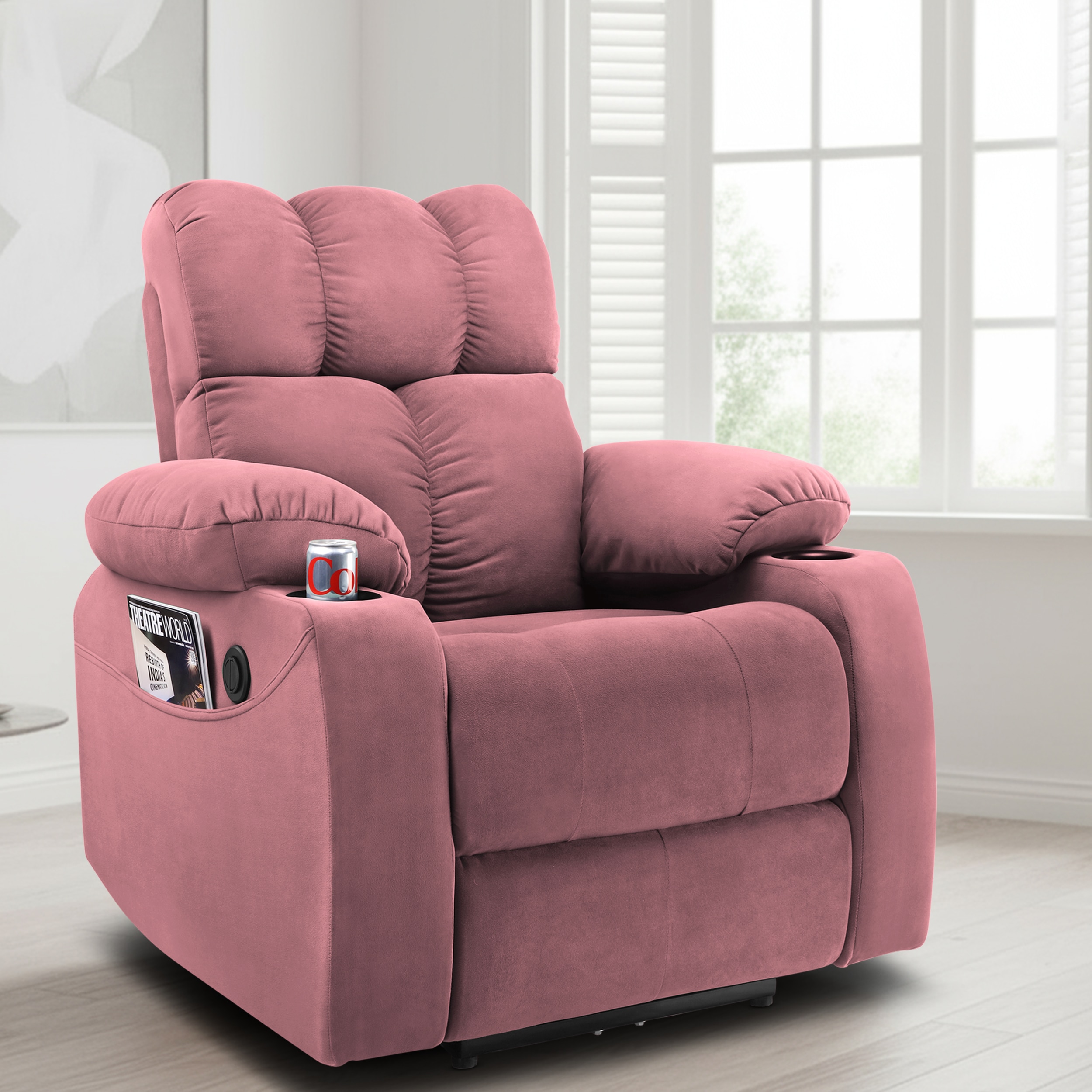 Helios Motor Cup Holder Pocket - Dusty Mauve