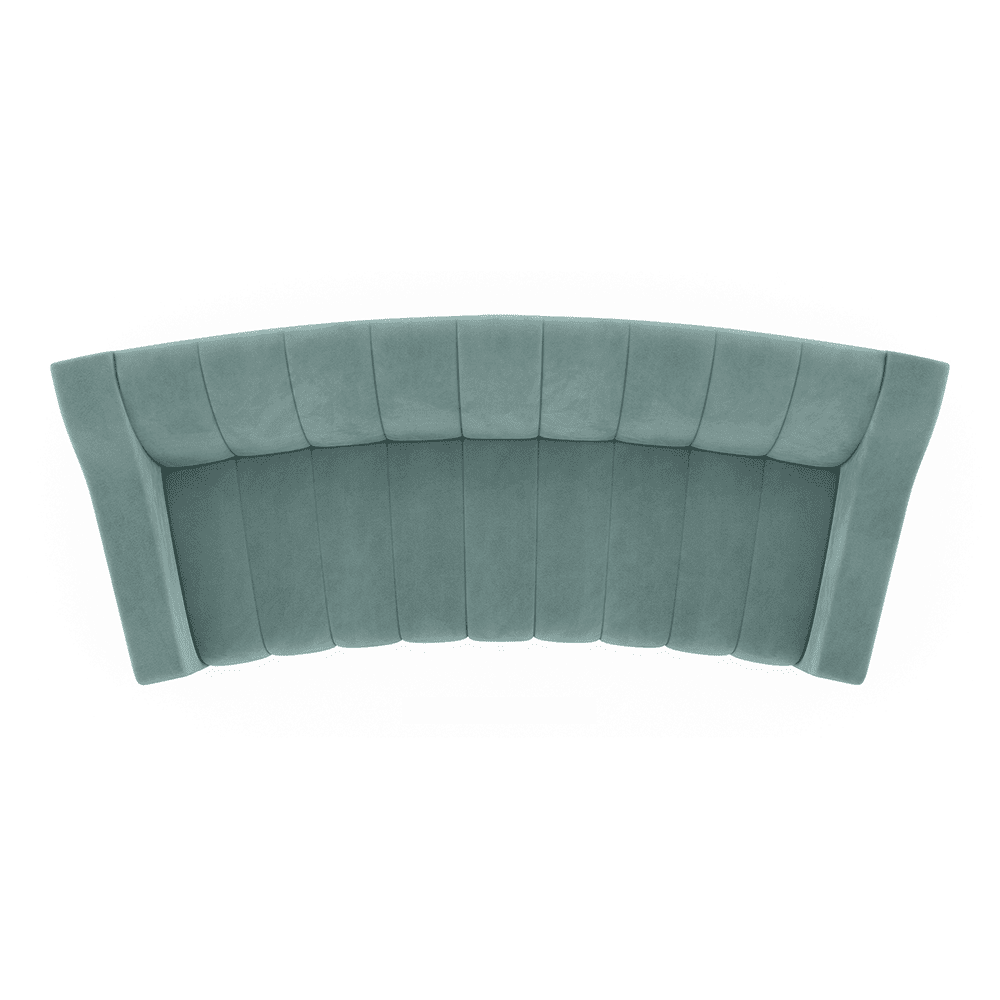 Sienna 3 Seater Fabric Sofa in Dusty Turquoise Velvet Colour