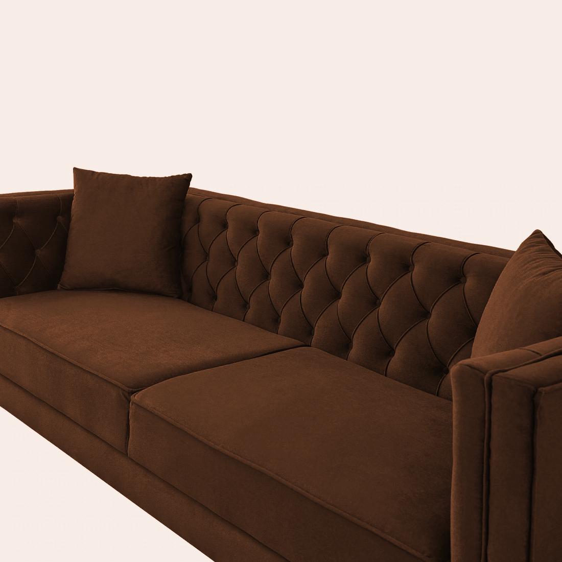 Haruko Fabric Sofa - Brown