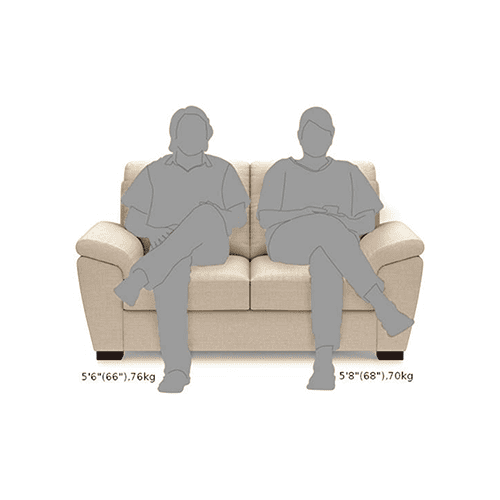 Adelaide Essential 2 Seater Fabric Sofa in Pearl Colour