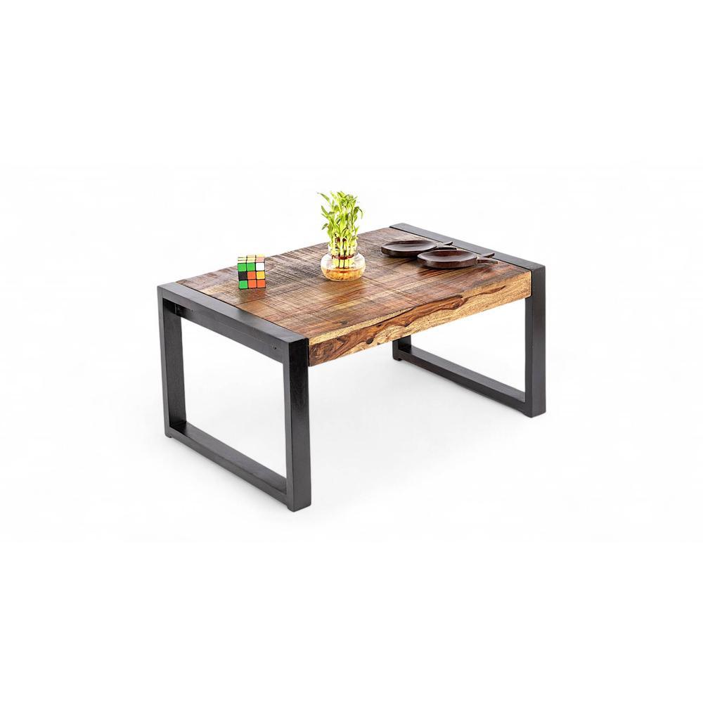 Hamstreet Sheesham Wood Coffee Table In Natural Rustic Wood Finish