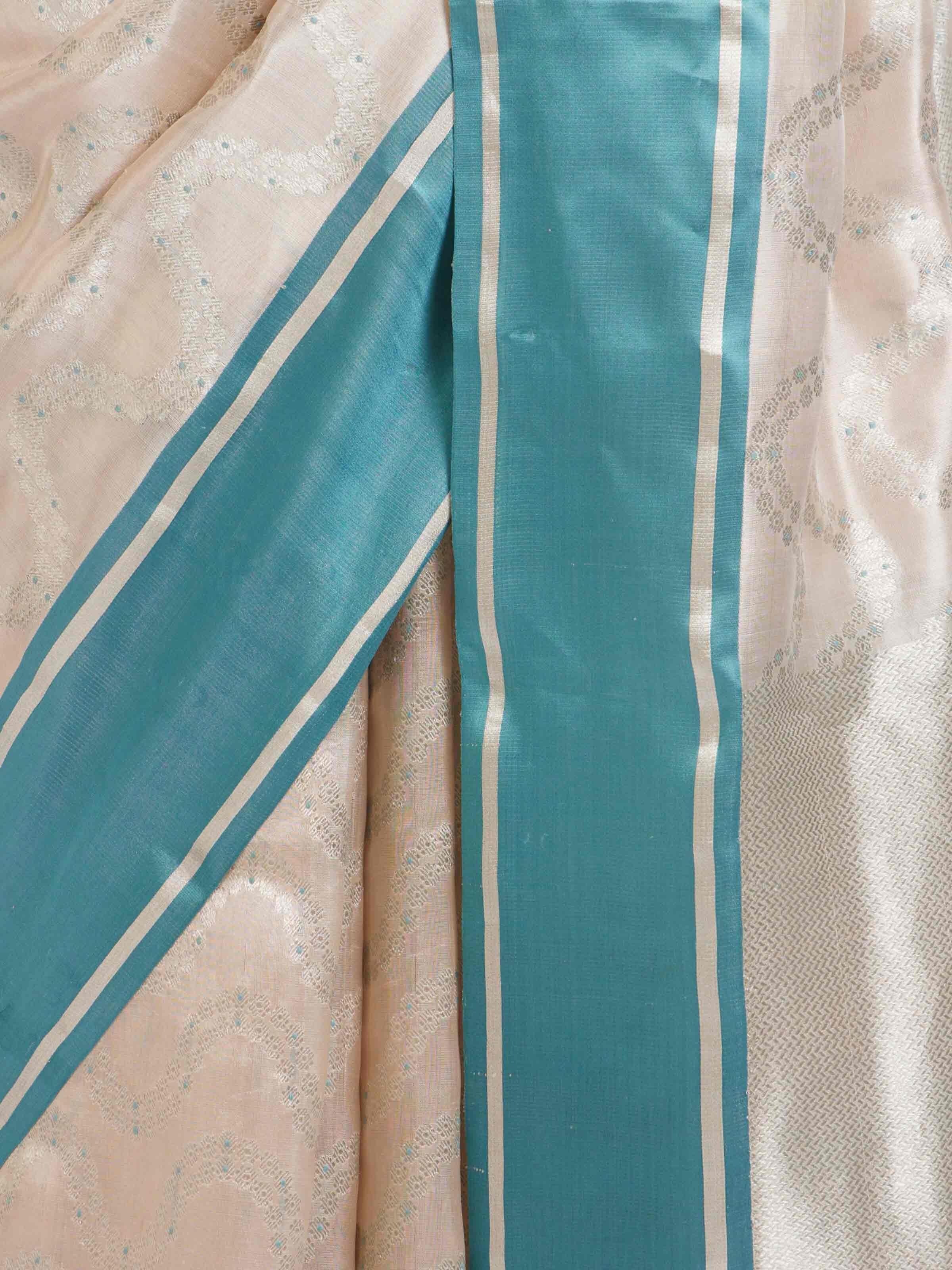 Light Peach Chanderi Aknaliya Saree