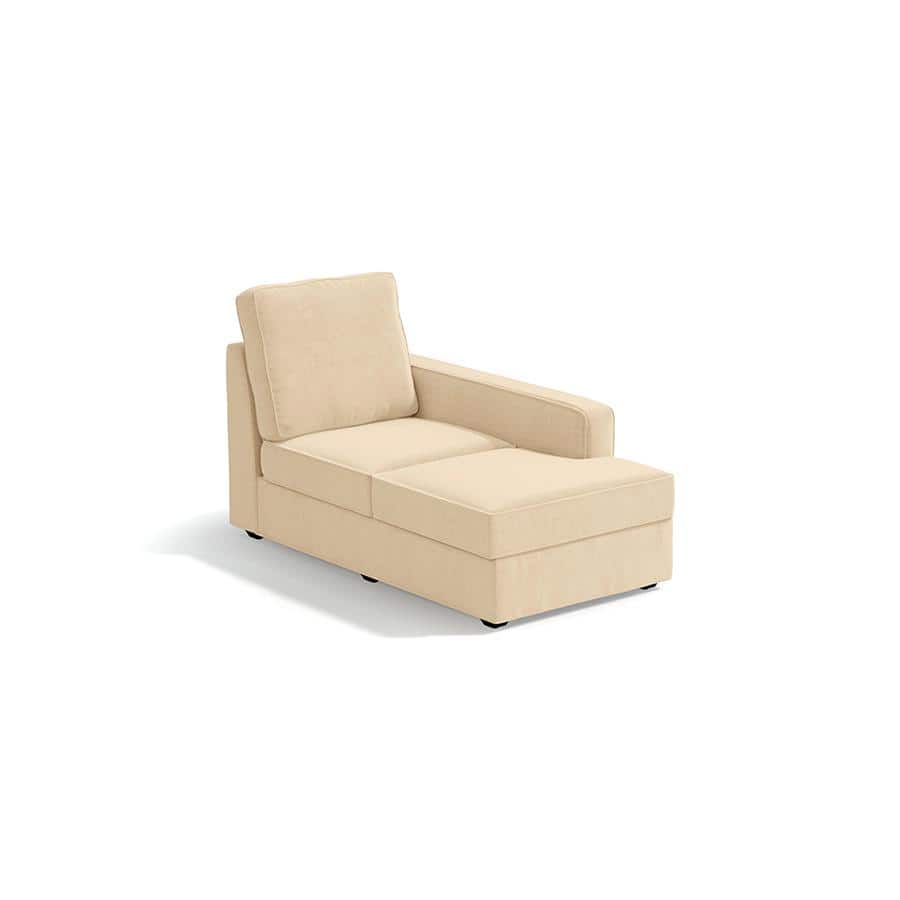 Apollo Compact Sofa (Colour : Birch Beige, Cushion : Soft, Back Type : High Back, Seating Capacity : Right Aligned 2 Seater + Right Aligned Chaise + Ottoman)