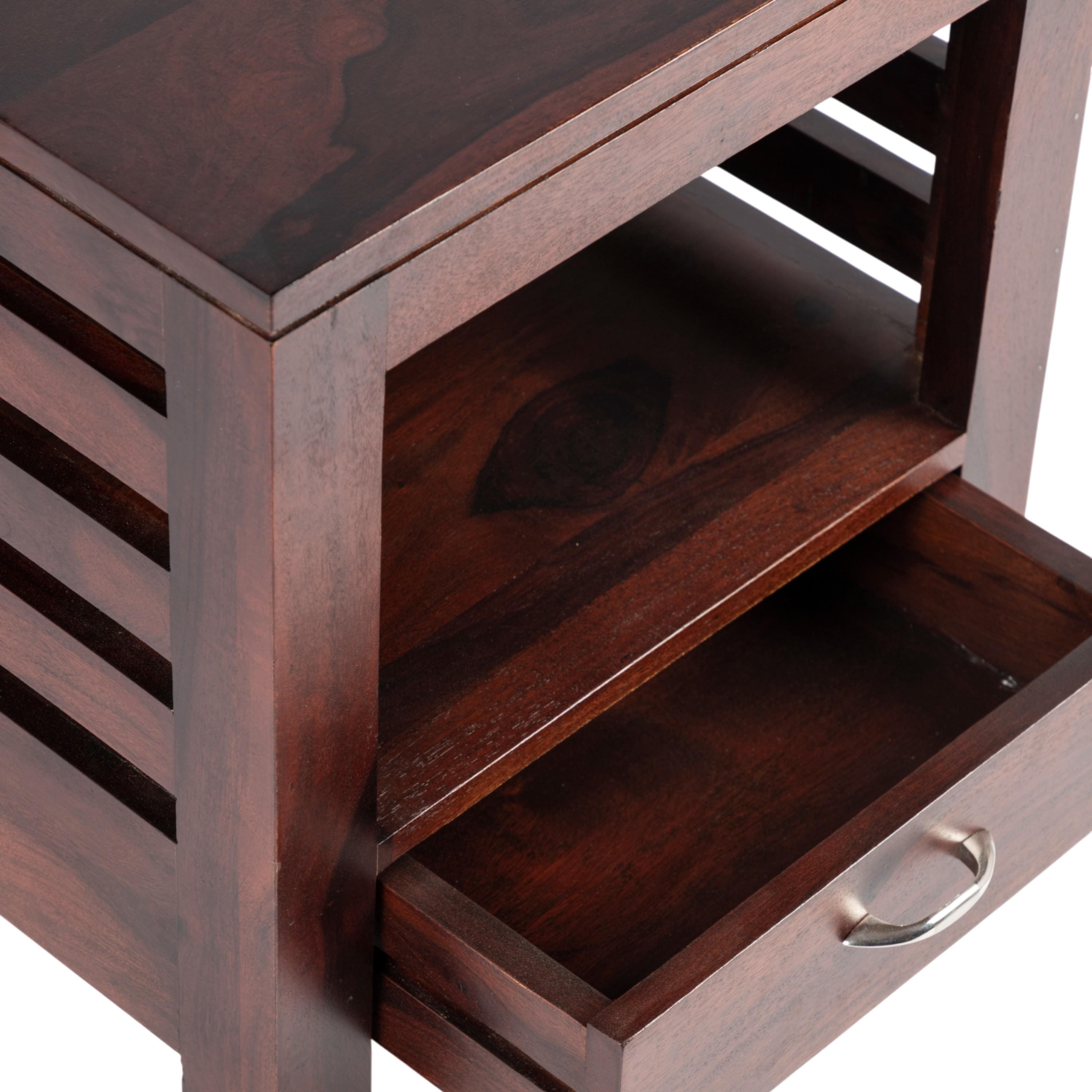 Russell Side Table - Walnut Finish