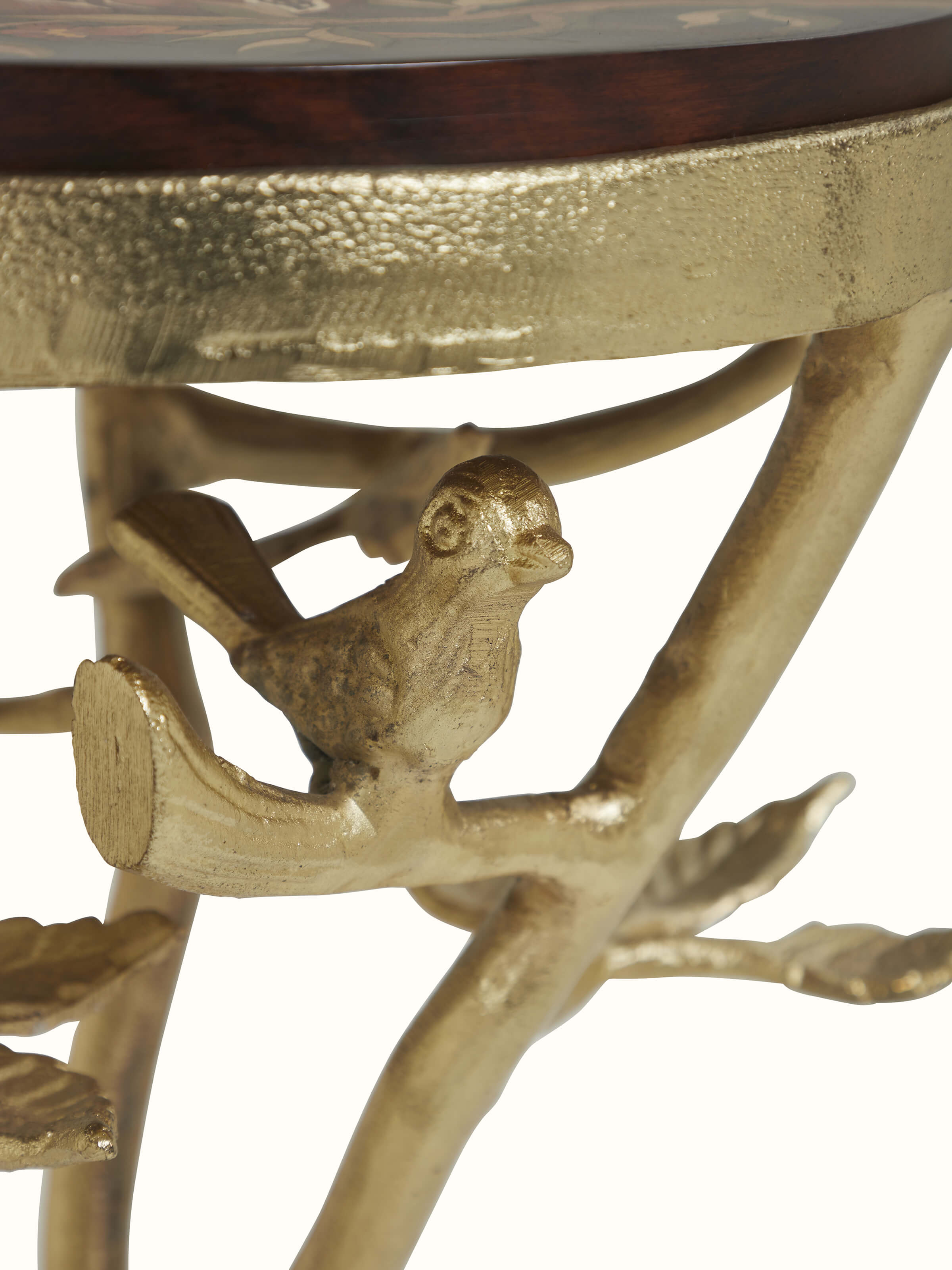 Angle view of Mysore Rosewood Inlay End & Side Table emphasizing its refined design and inlay work.