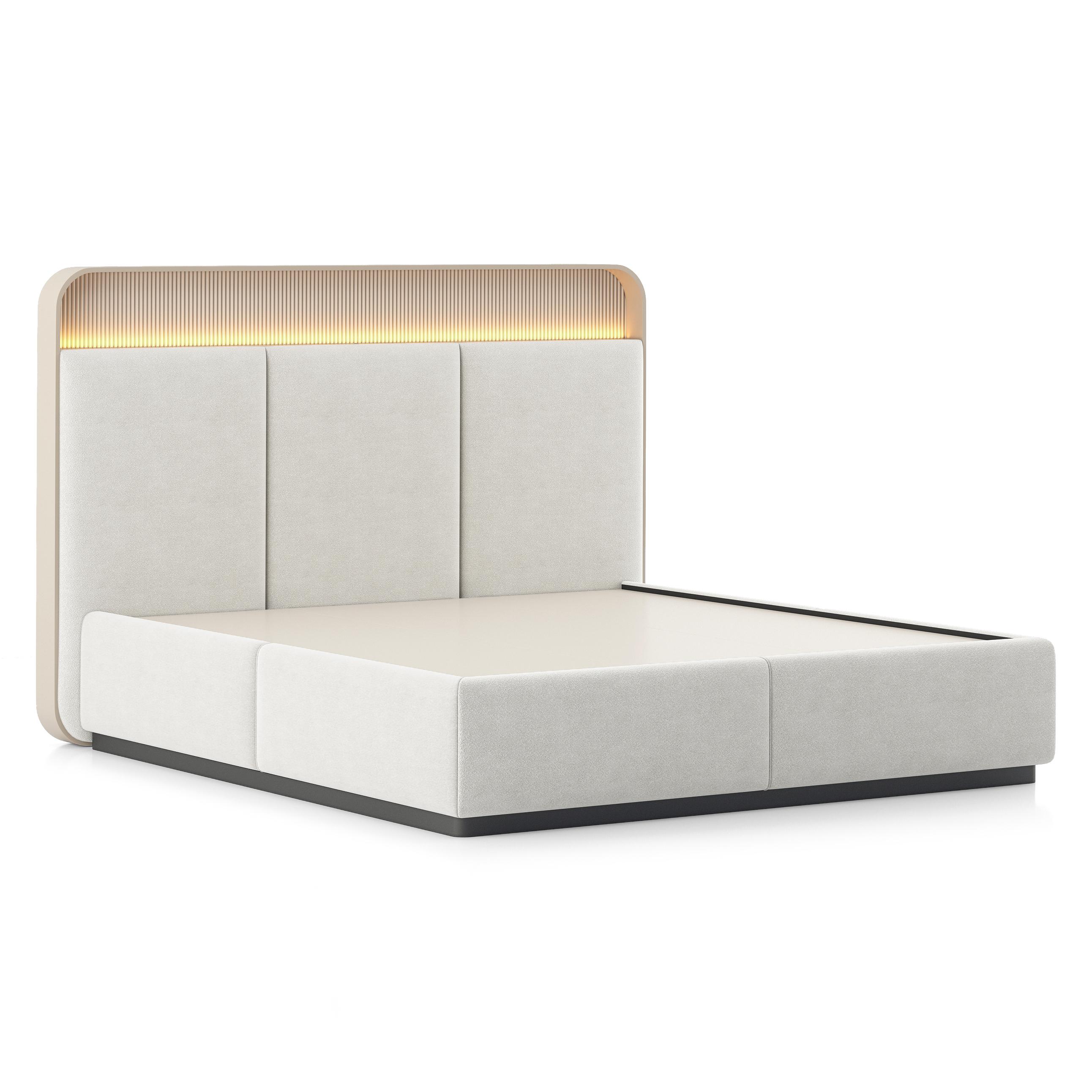 Valeria Upholstered King Bed In Dual Tone Finish