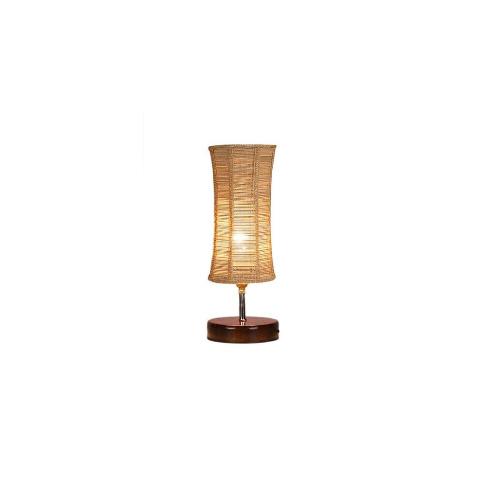 Kosmo Damru Bamboo table lamp with brown wood base