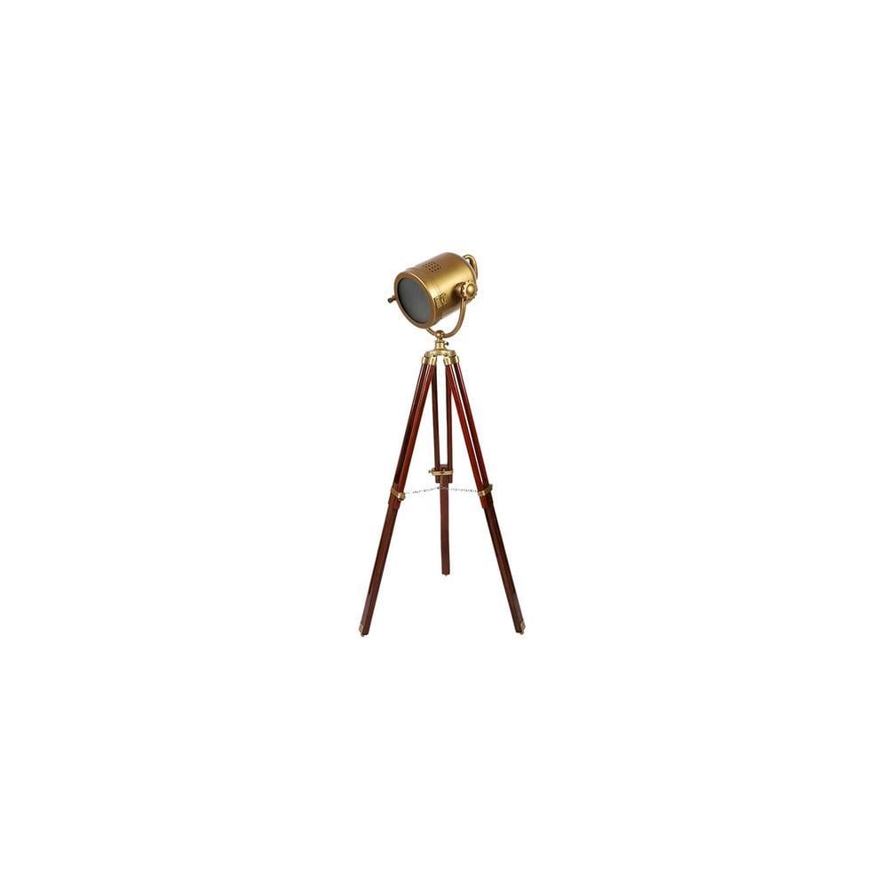 George Gold Metal Shade Floor Lamp