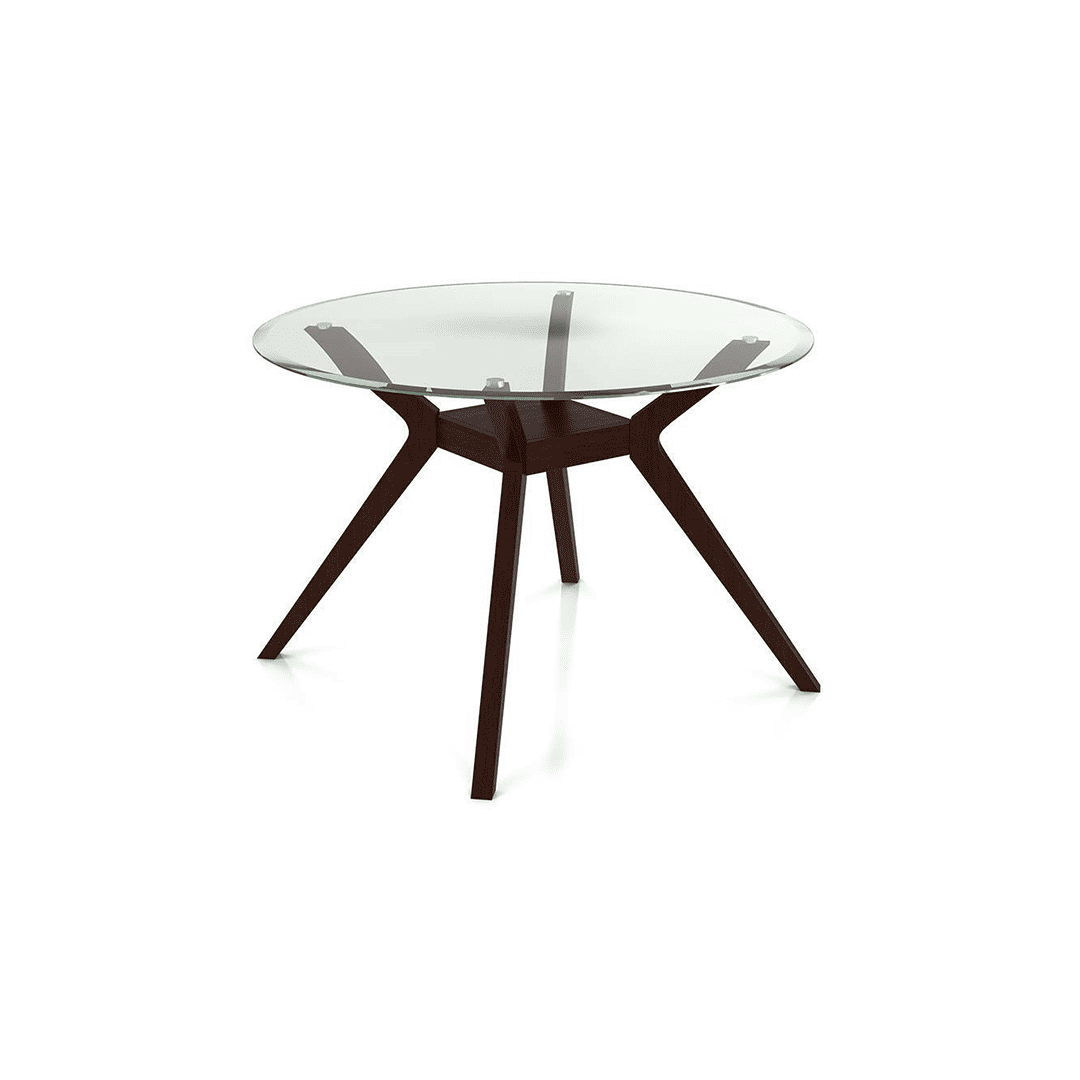 Wesley - Lawson 4 Seater Dining Table Set (Colour- Dark Brown, Finish- Dark Walnut)