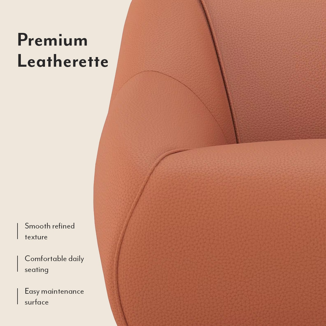 Niyo Lounge Chair in Saddle Tan Colour