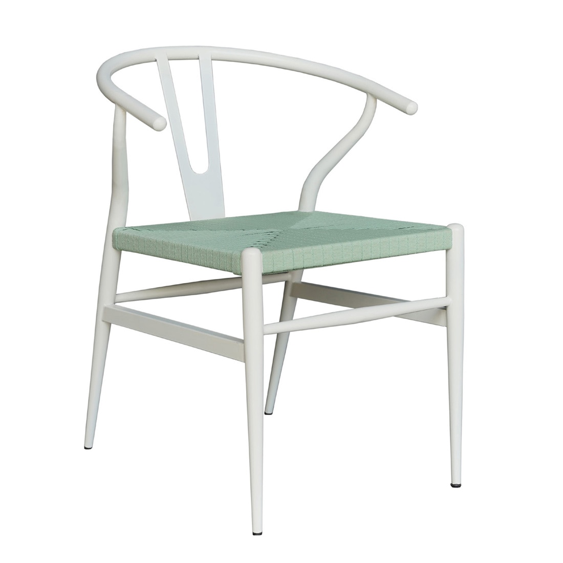 Sigma Wishbone Table Set with 1 Table and 2 Chairs in Ivory White