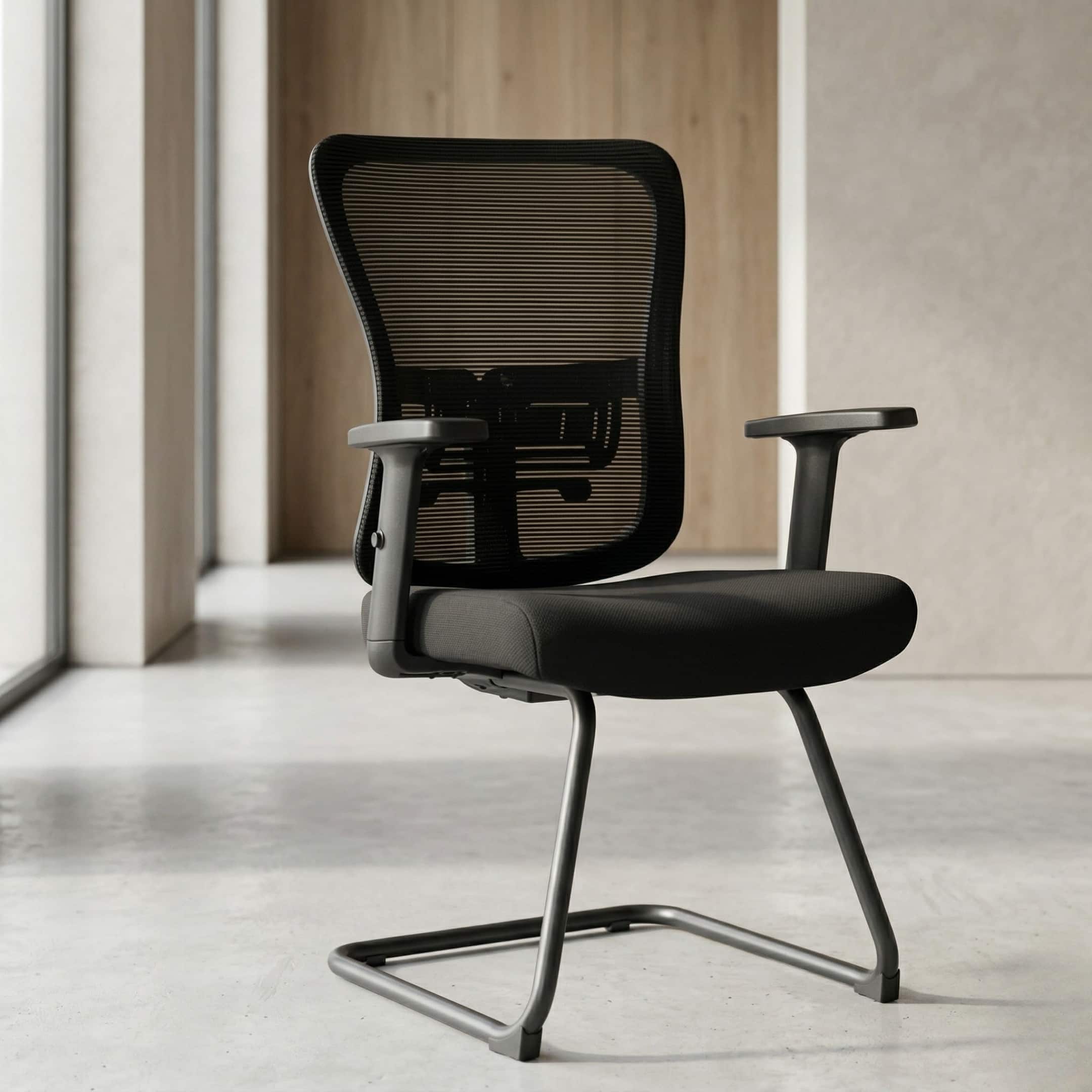 Kepler Brooks Ignis Visitor Chair in Black Colour