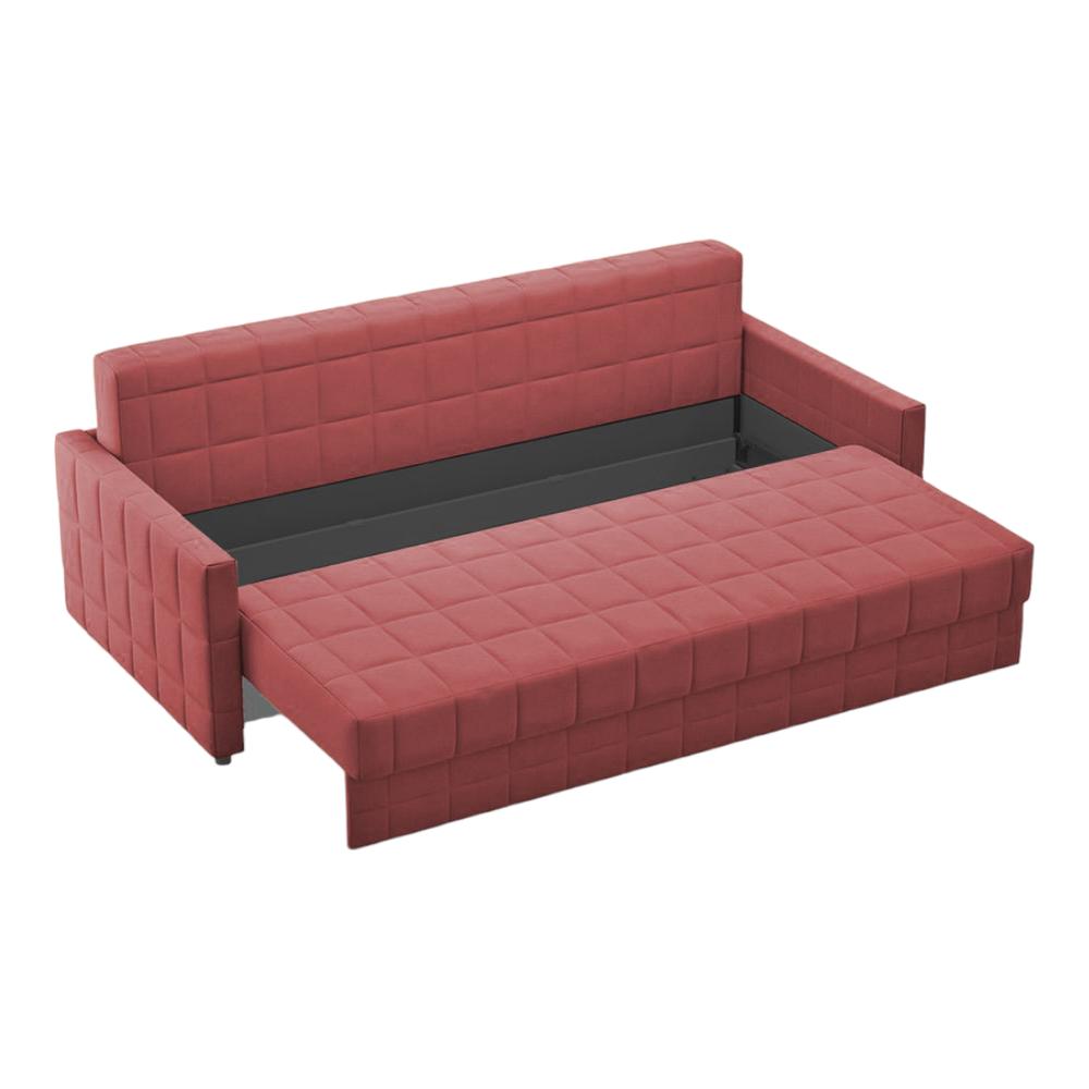 Alta 3 Seater Pull Out Sofa cum Bed  in Pink Colour